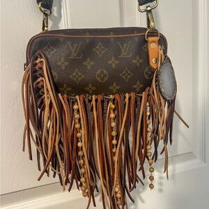 Louis Vuitton Brown Fringe Crossbody Bag